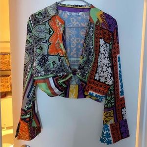 Zara Multi Print Top
